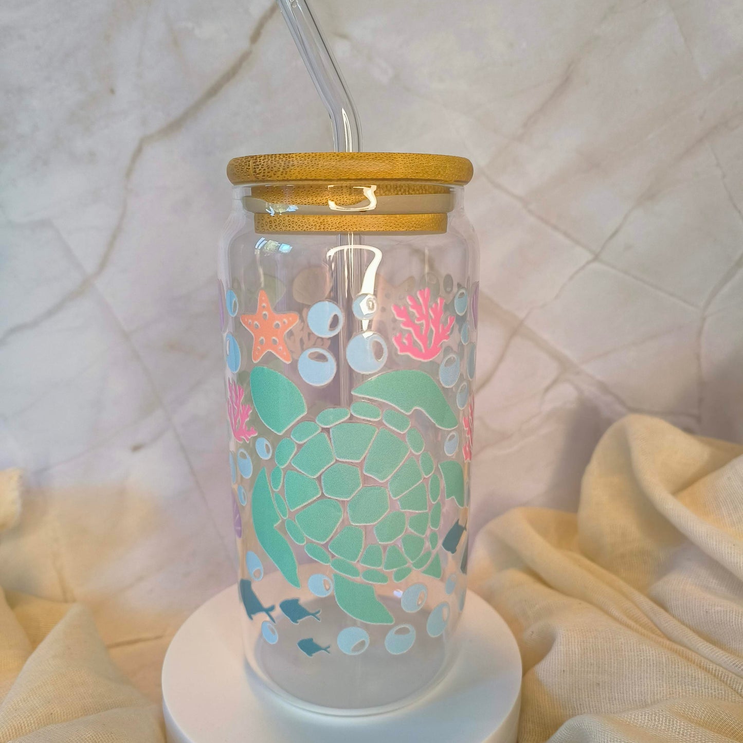 Turtle can glass