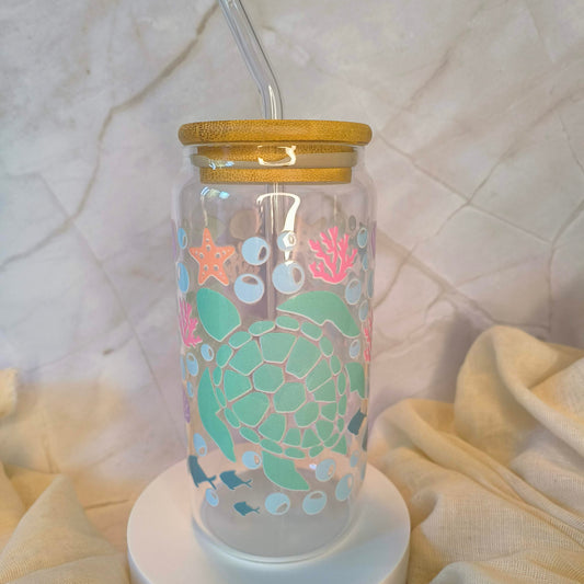 Turtle can glass