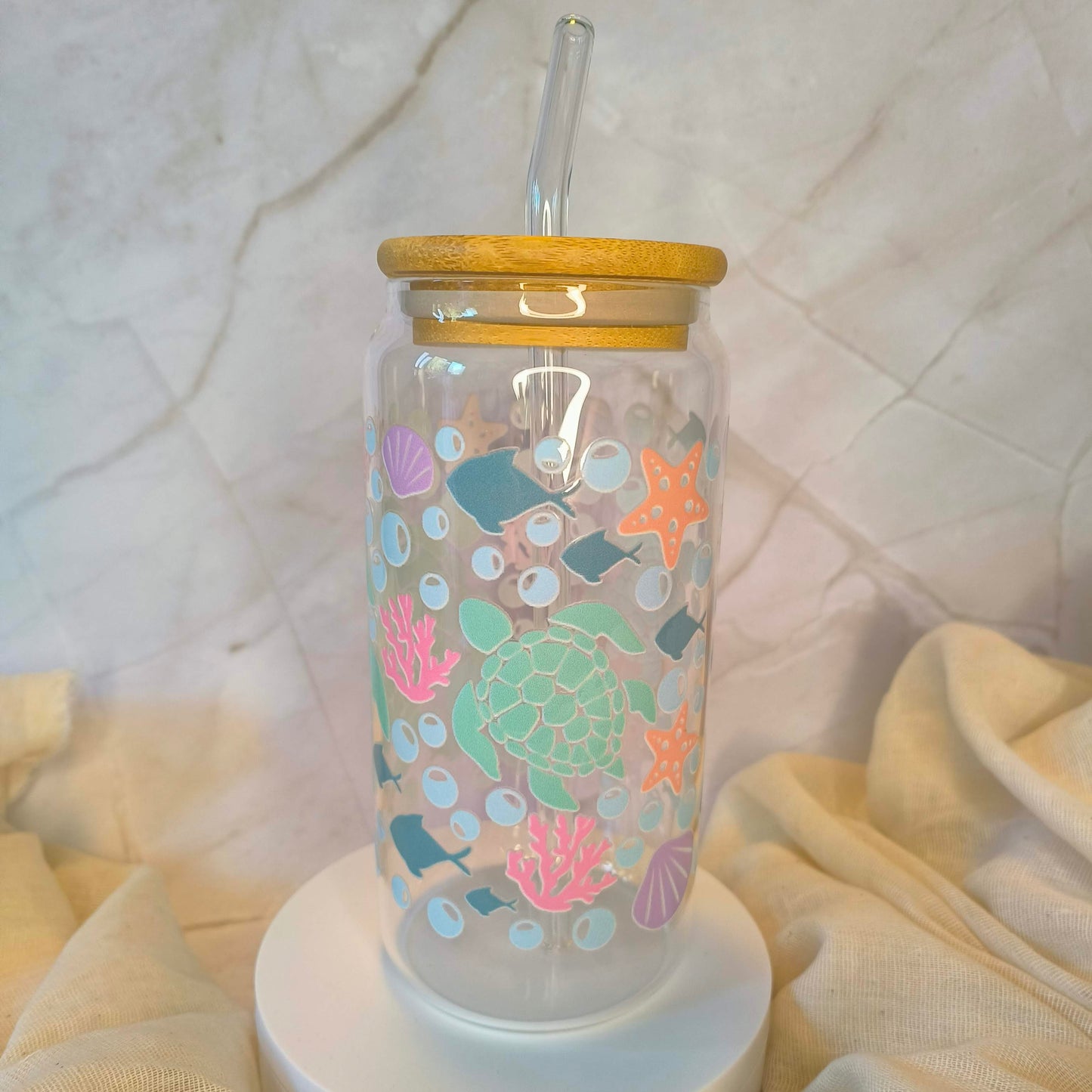 Turtle can glass